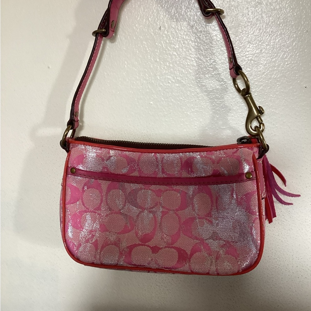 Coach Pink Signature Shoulder Bag